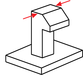 increased width of clip in snap fit design