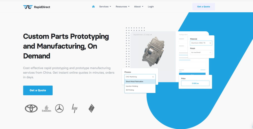 rapiddirect provides injection molding services
