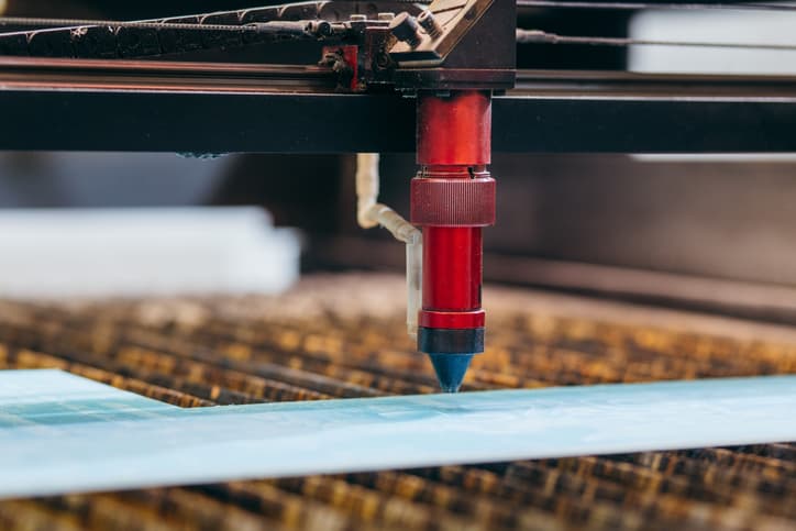 CO2 laser cutting of wood products