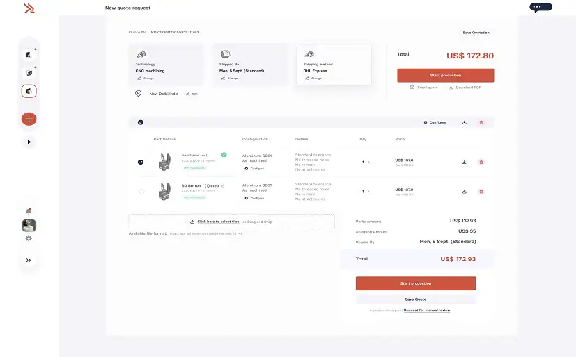 RapidDirect Instant Quote