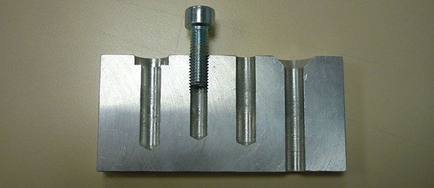 making a threading hole on a metal cast