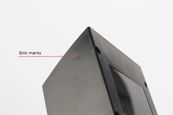 sink marks on injection molded part